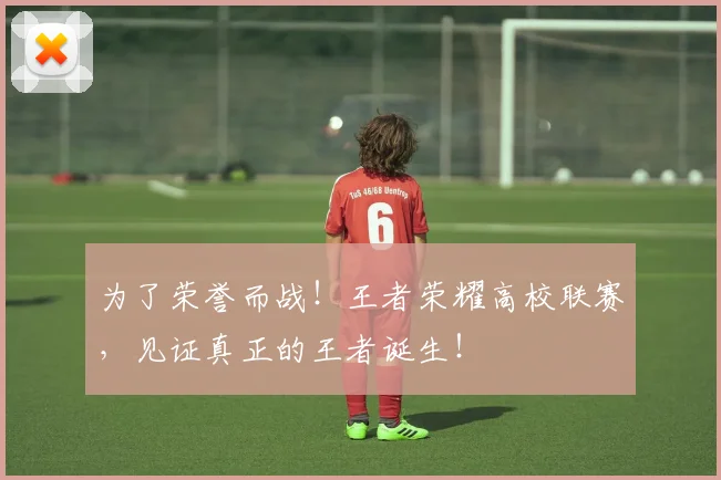 为了荣誉而战!王者荣耀高校联赛,见证真正的王者诞生!